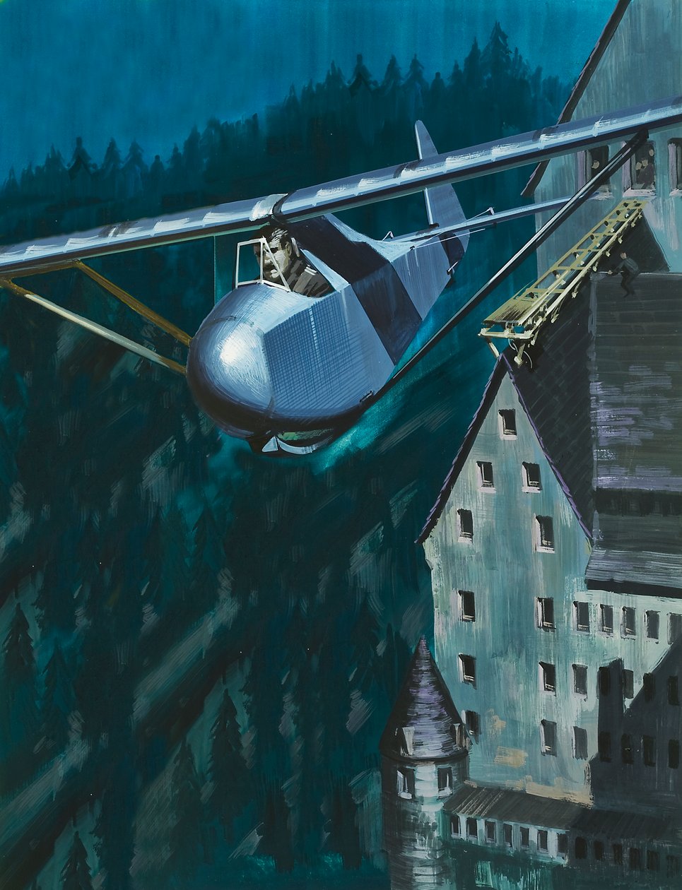 Glider Escape from Colditz Castle by Wilf (20th century) Hardy