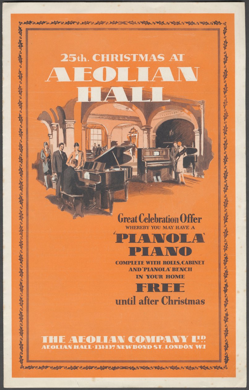 Aeolian Company Pianolas by Wilfred Fryer