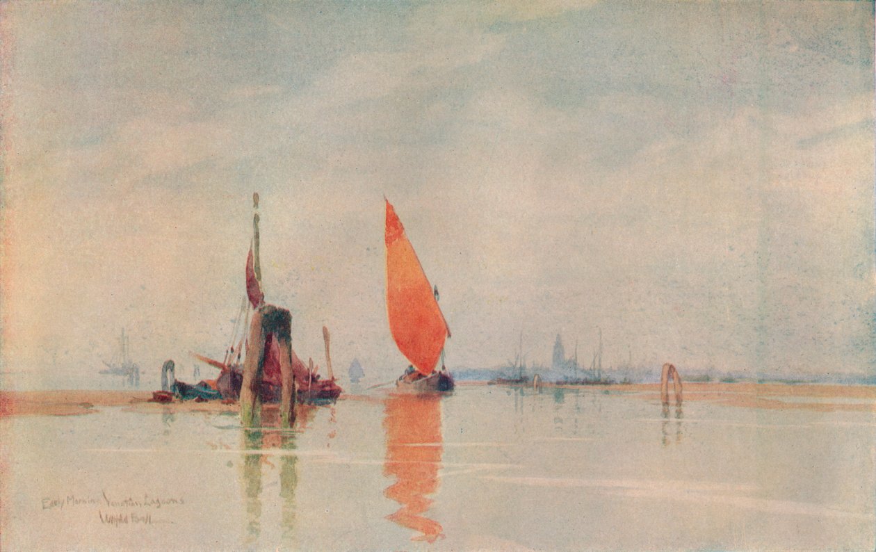Early Morning. Venetian Lagoons by Wilfrid Williams Ball