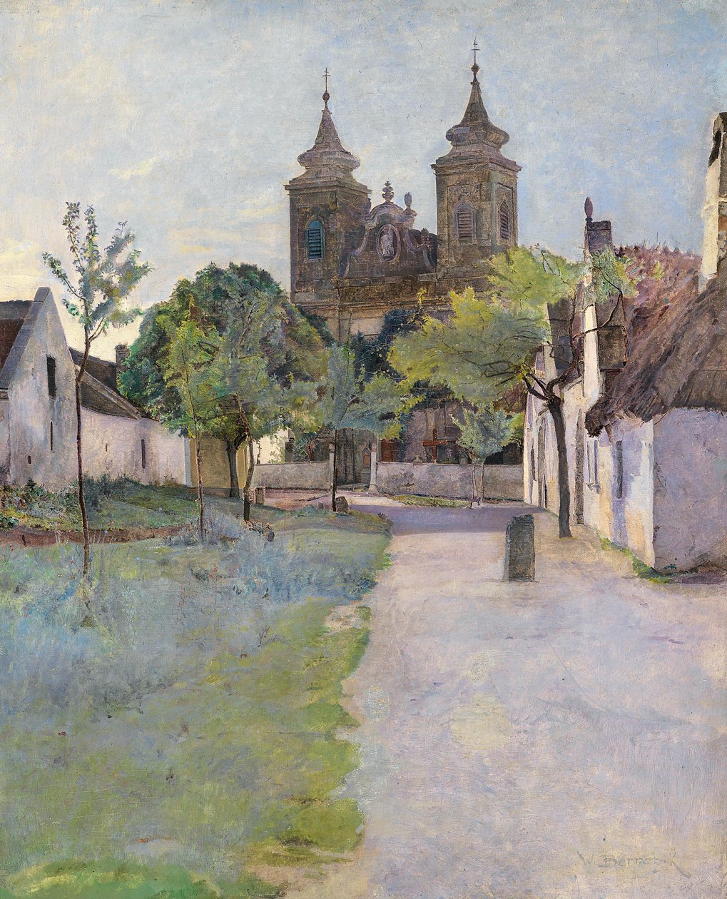 View of a Church Forecourt by Wilhelm Bernatzik