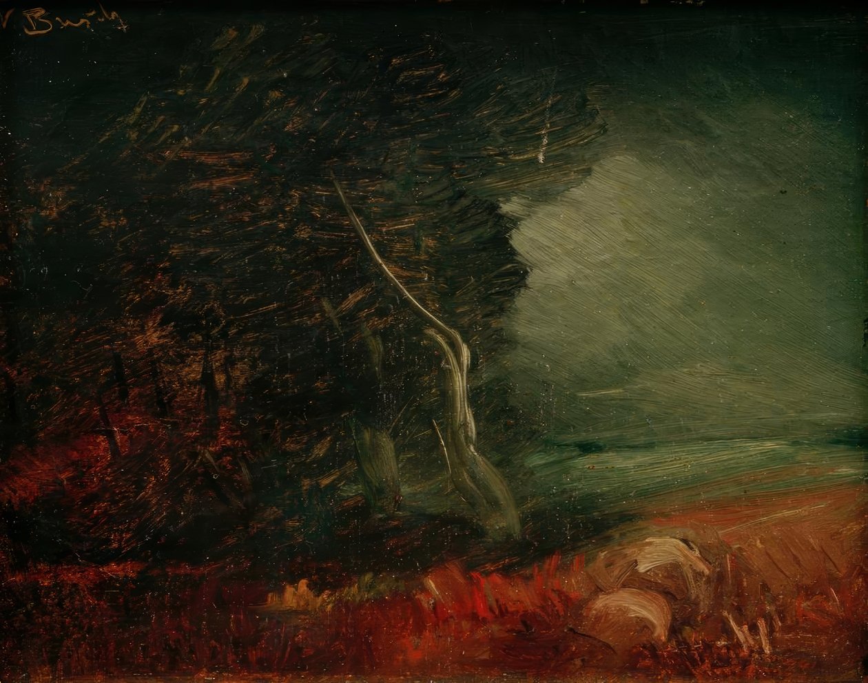 Gloomy Forest Edge (Potato Fire) by Wilhelm Busch