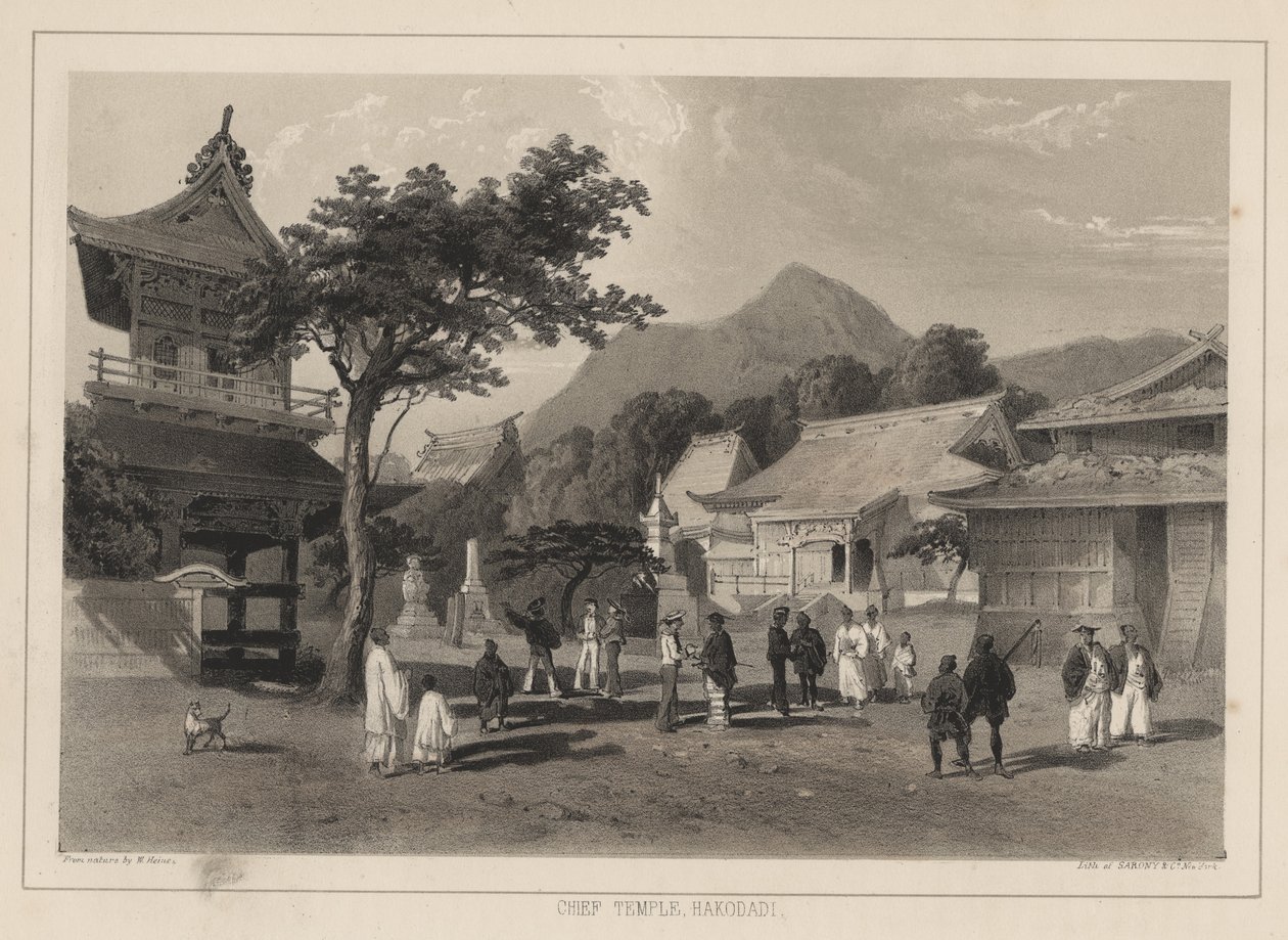 Chief Temple, Hakodadi, 1855 by Wilhelm Joseph Heine