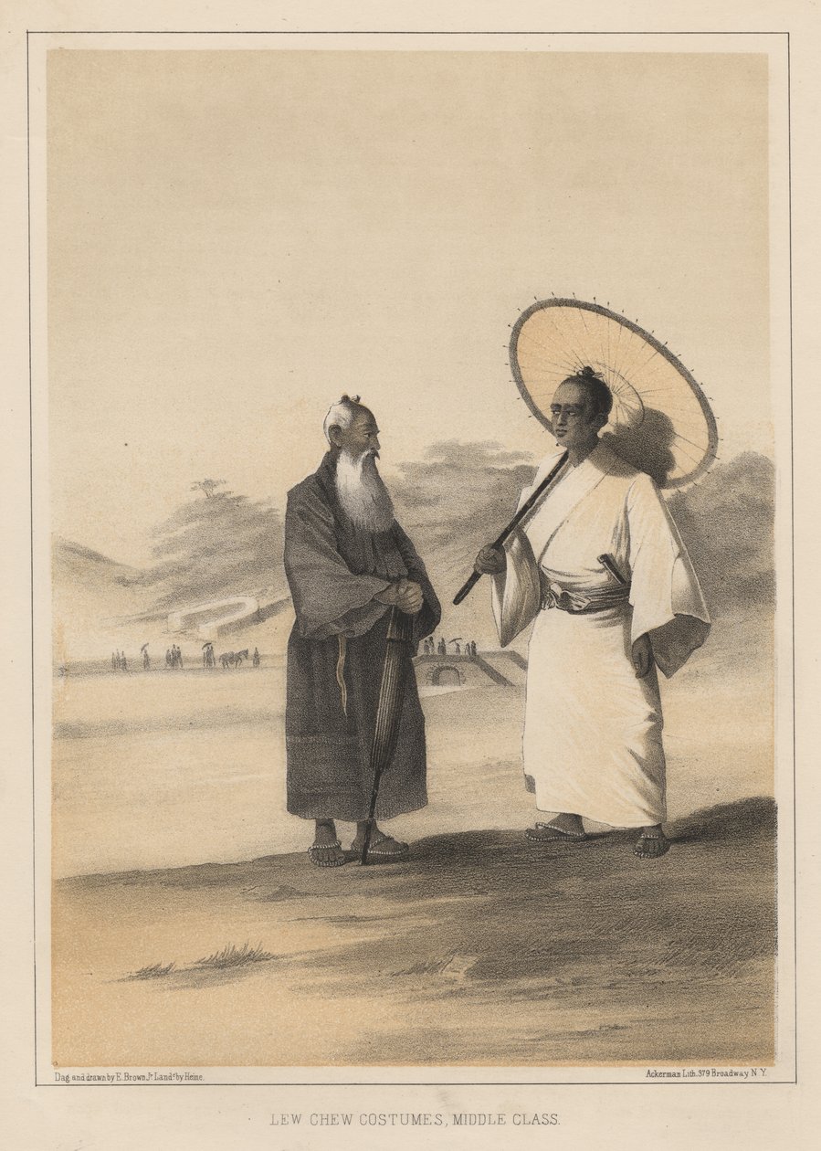 Lew Chew Costumes, Middle Class by Wilhelm Joseph Heine