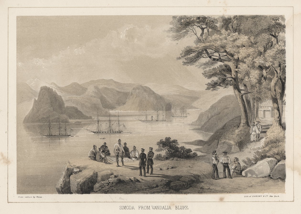 Simoda from Vandalia Bluff by Wilhelm Joseph Heine