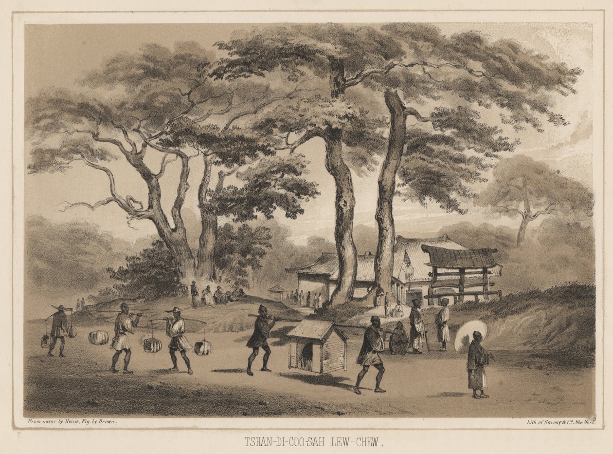 Tshan-Di-Coo-Sah, Lew Chew, 1855 by Wilhelm Joseph Heine