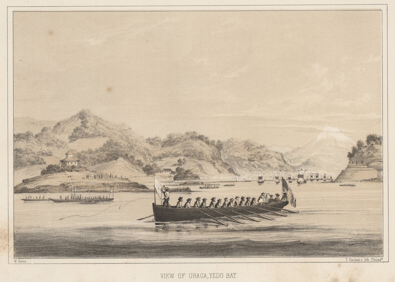 View of Uraga, Yedo Bay by Wilhelm Joseph Heine