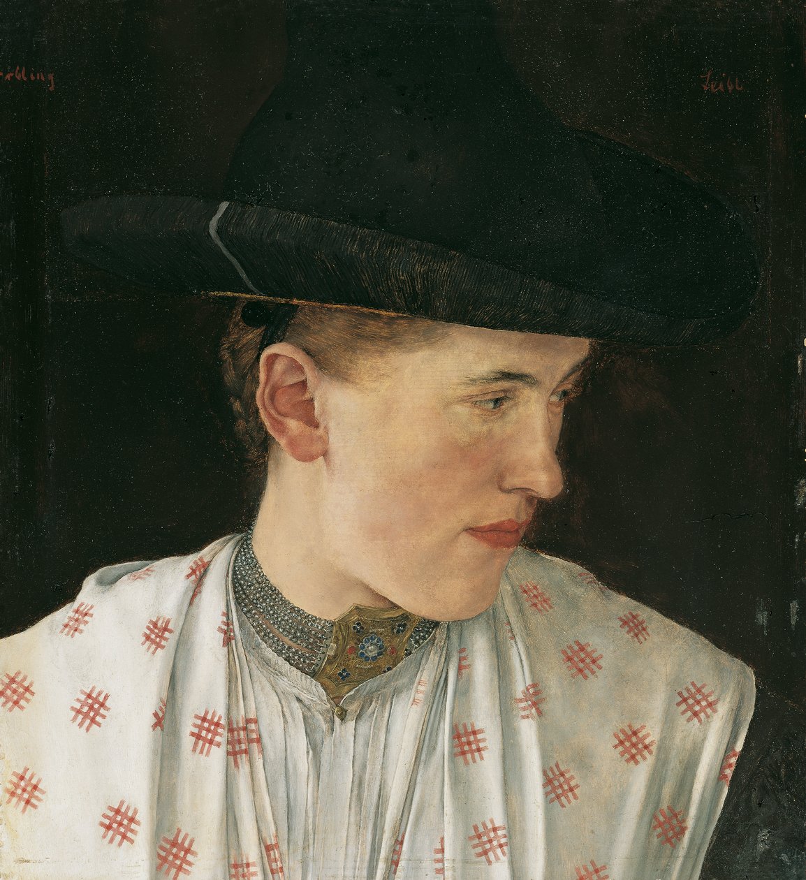 Head of a Peasant Girl by Wilhelm Maria Hubertus Leibl