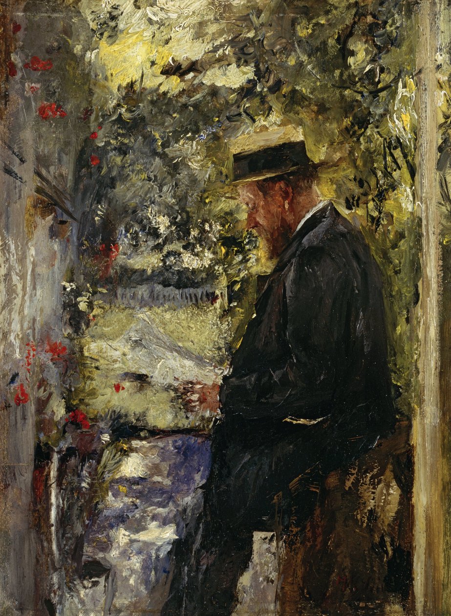 Veterinarian Reindl in the Arbor by Wilhelm Maria Hubertus Leibl