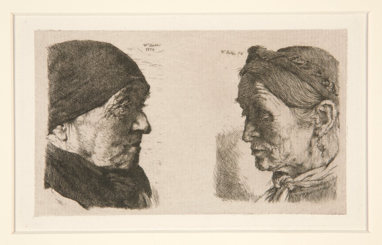 Untitled [Study of Two Heads] by Wilhelm Maria Hubertus Leibl