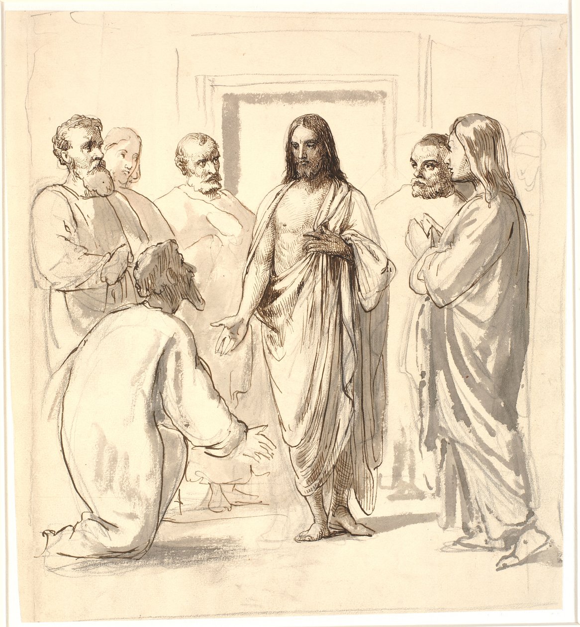 Christ and Doubting Thomas by Wilhelm Marstrand