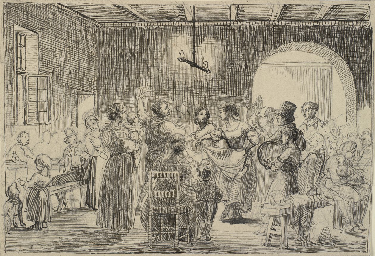 Dance in a Dairy by Wilhelm Marstrand