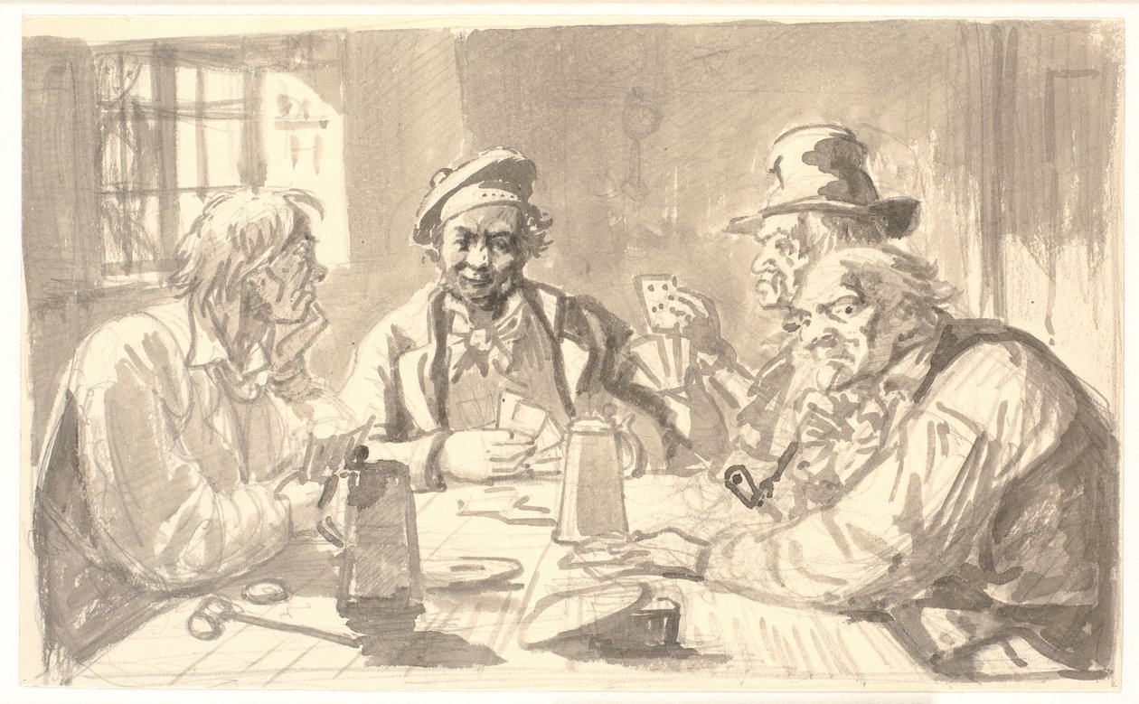 Card Game in a Tavern Cellar by Wilhelm Marstrand