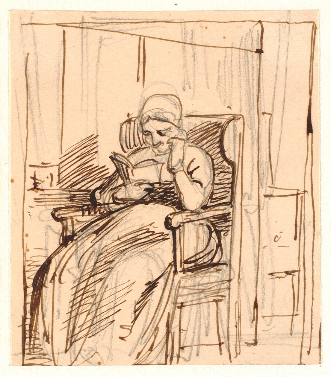 Reading Old Lady by Wilhelm Marstrand