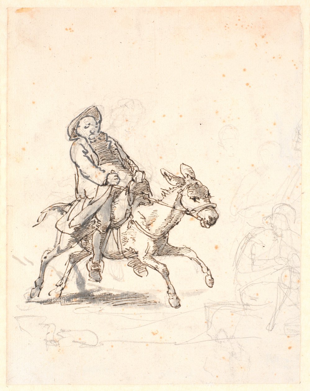 Priest on a Galloping Donkey by Wilhelm Marstrand