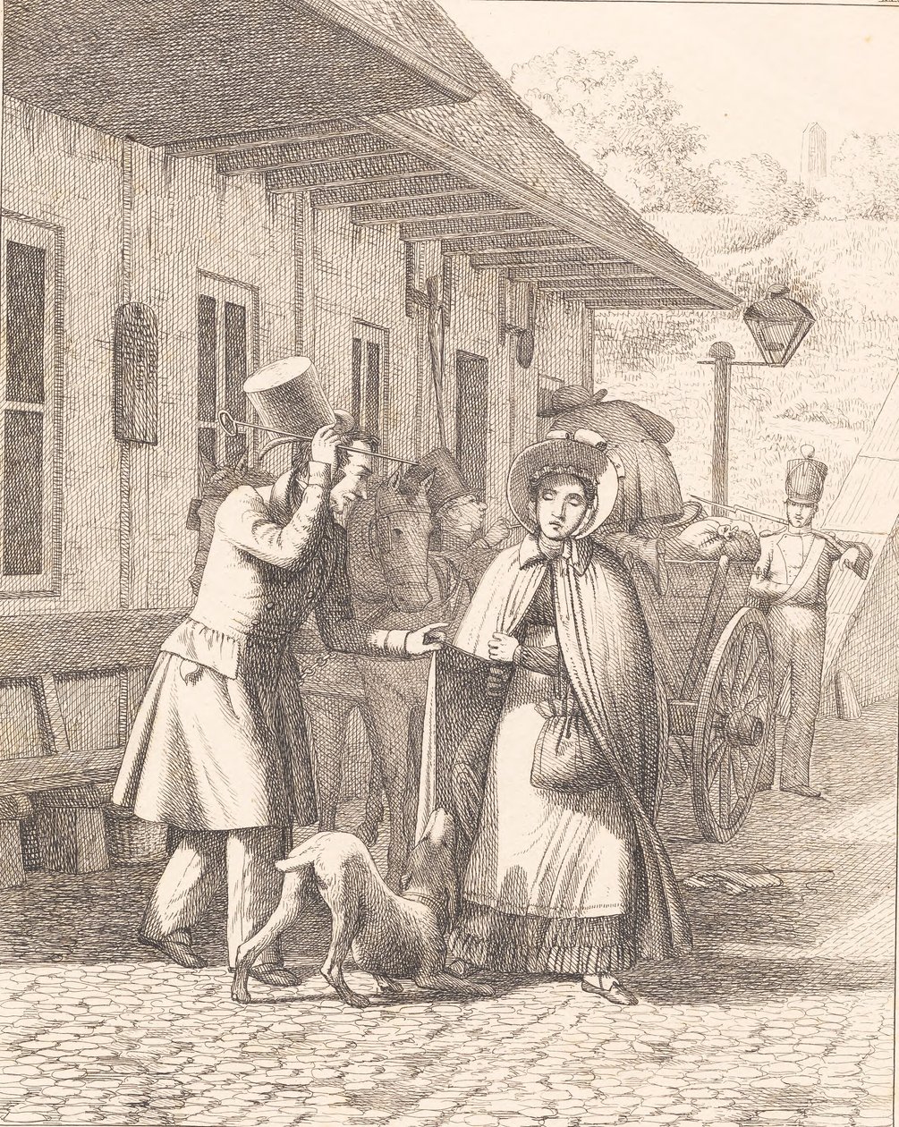 Scene Outside a Consumption Booth by Wilhelm Marstrand