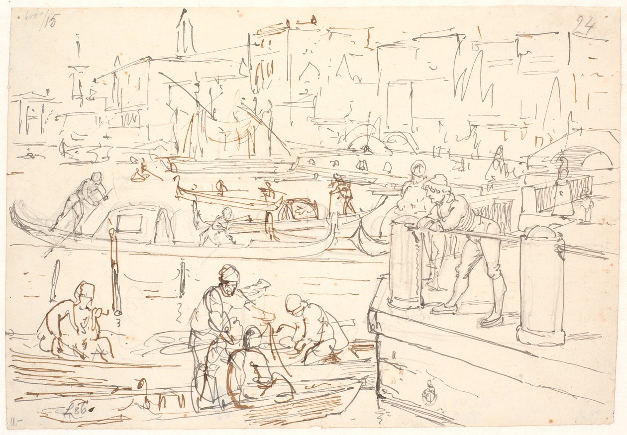 Scene by the Riva in Venice by Wilhelm Marstrand