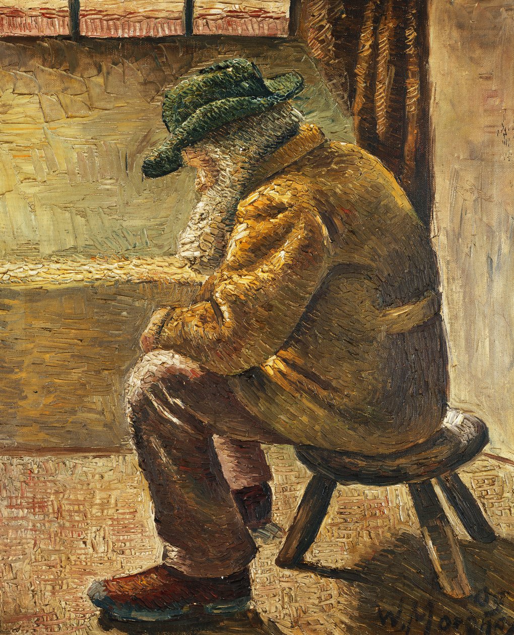 Seated Figure by Wilhelm Morgner