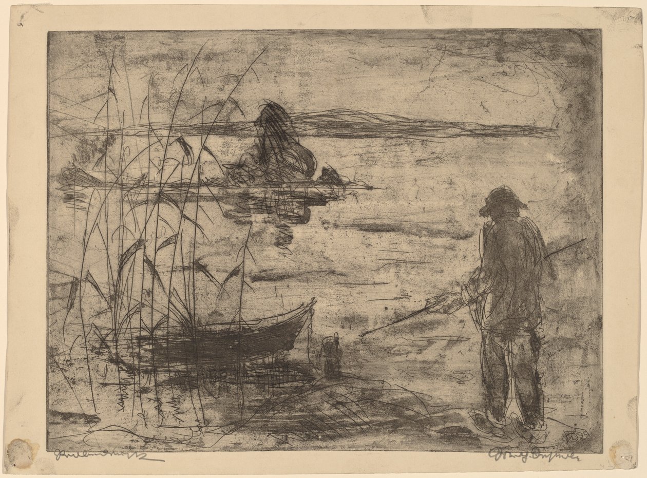 Fishing on the Havel River by Wilhelm Oesterle