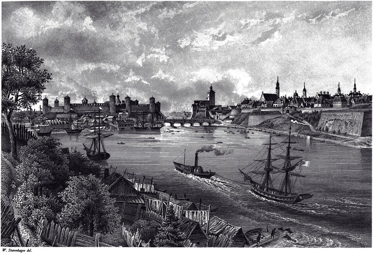 View of Narva by Wilhelm Siegfried Stavenhagen