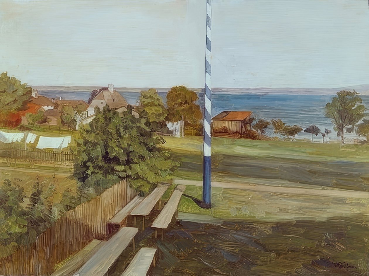 Inn on Herrenchiemsee by Wilhelm Trübner