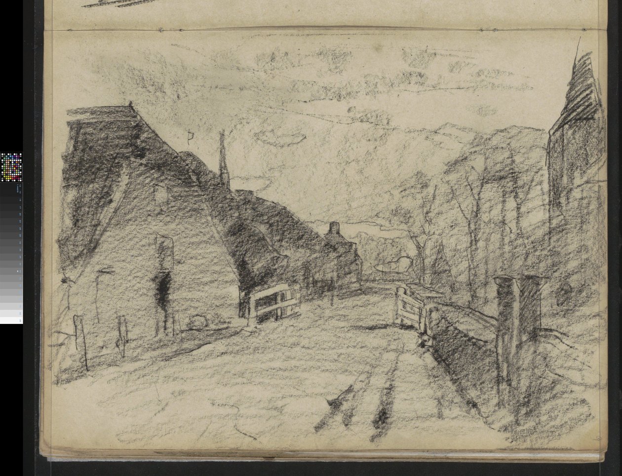 Village Road in Diepenheim by Willem Arnoldus Witsen
