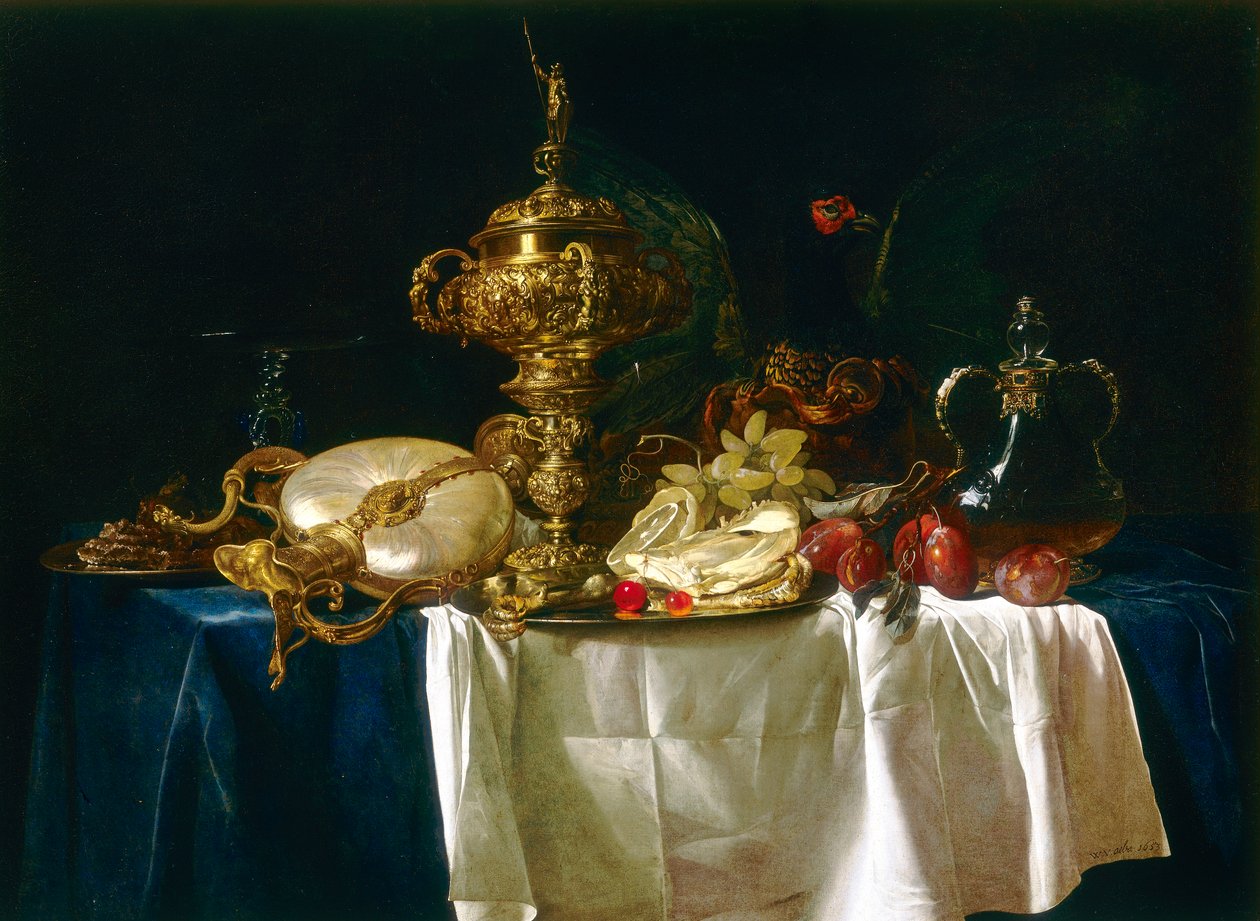 Still-Life of Vases and Fruit by Willem van Aelst
