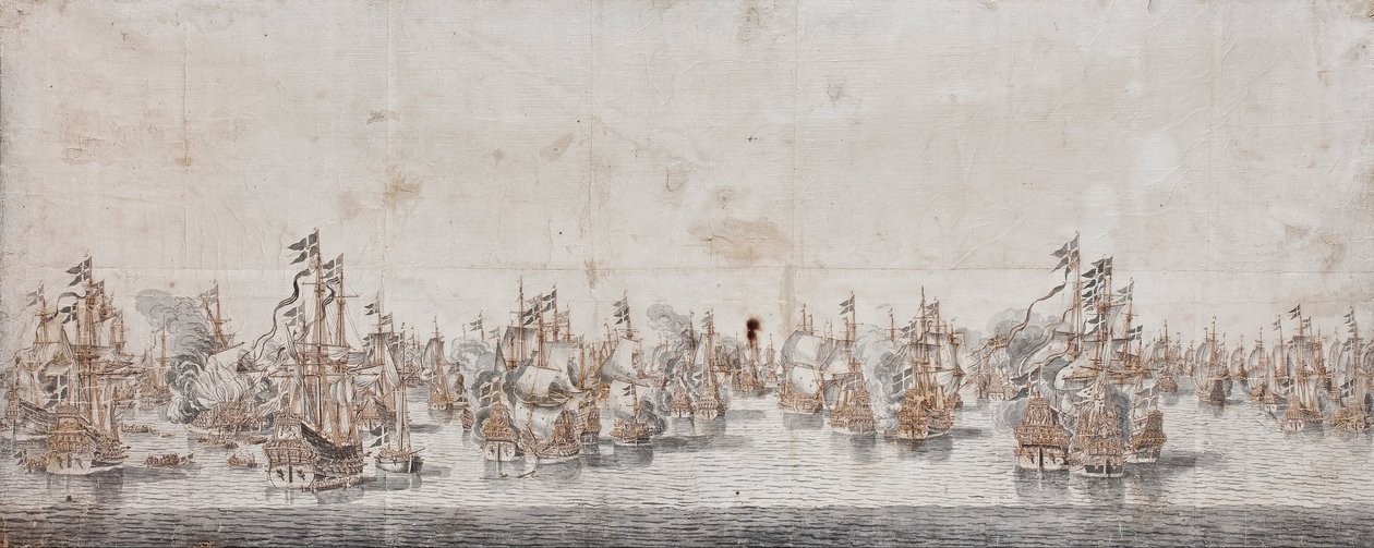 The Battle of Femern by Willem van de Velde the Elder