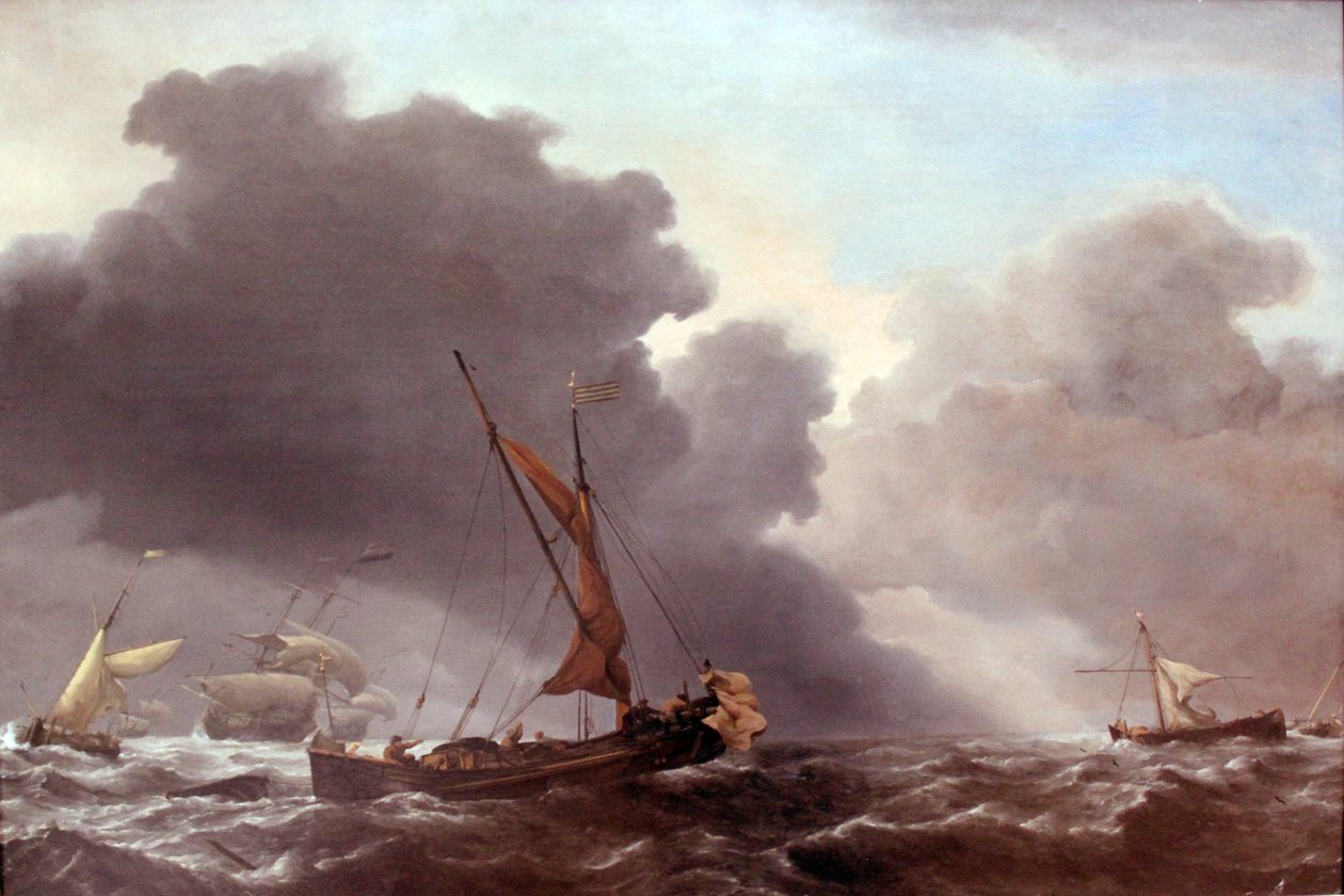 Ships under Wind by Willem van de Velde the Younger