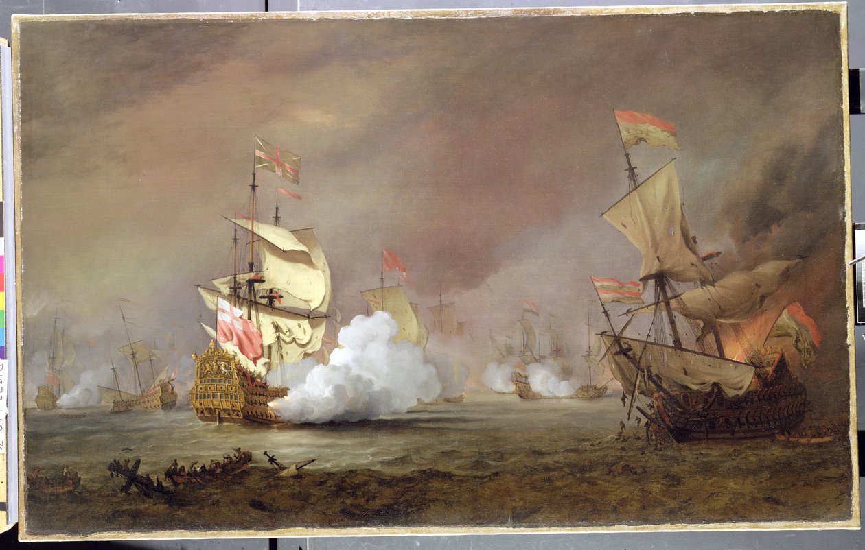 Sea Battle of the Anglo-Dutch Wars by Willem van de Velde the Younger