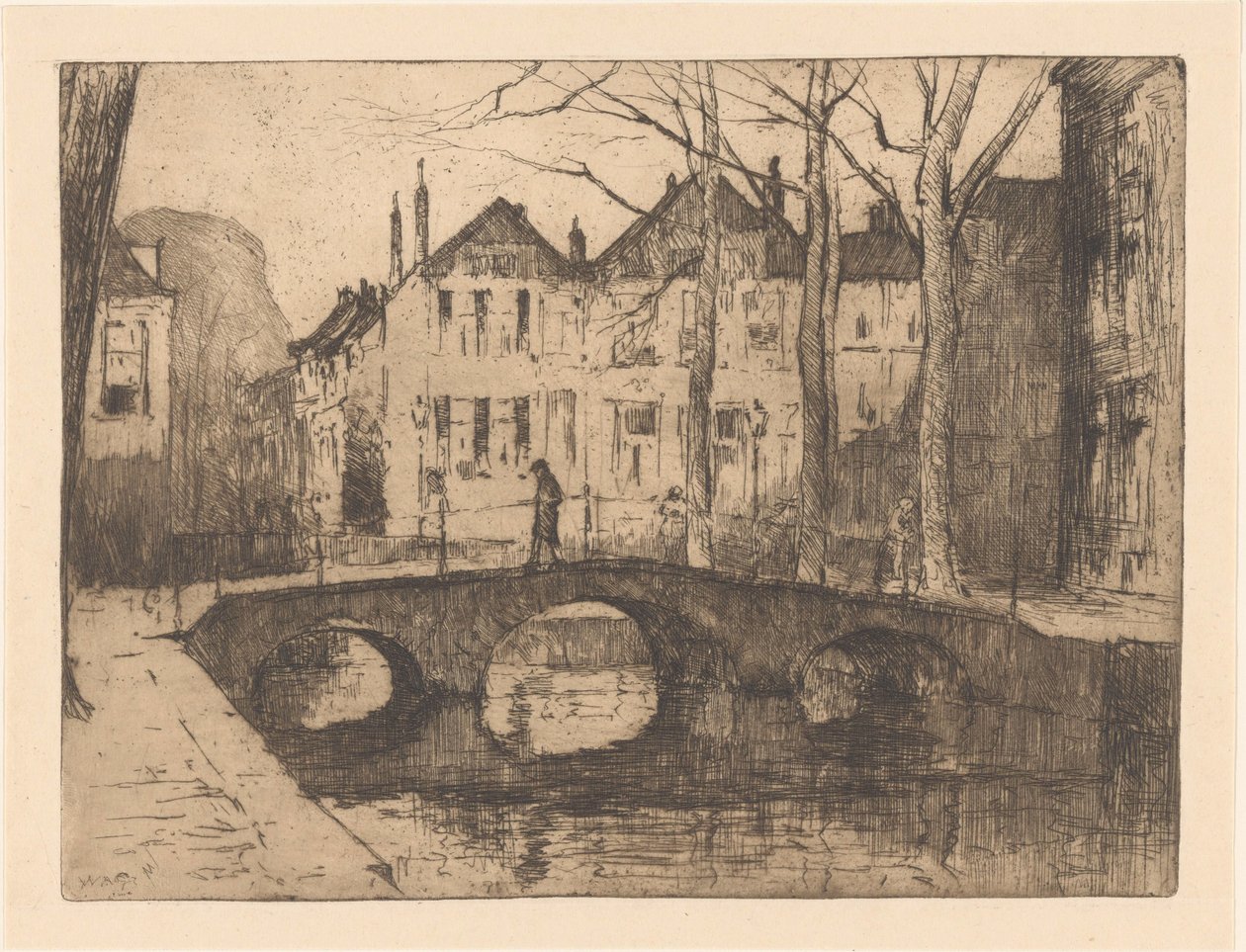 Smidswater in The Hague by Willem Adrianus Grondhout