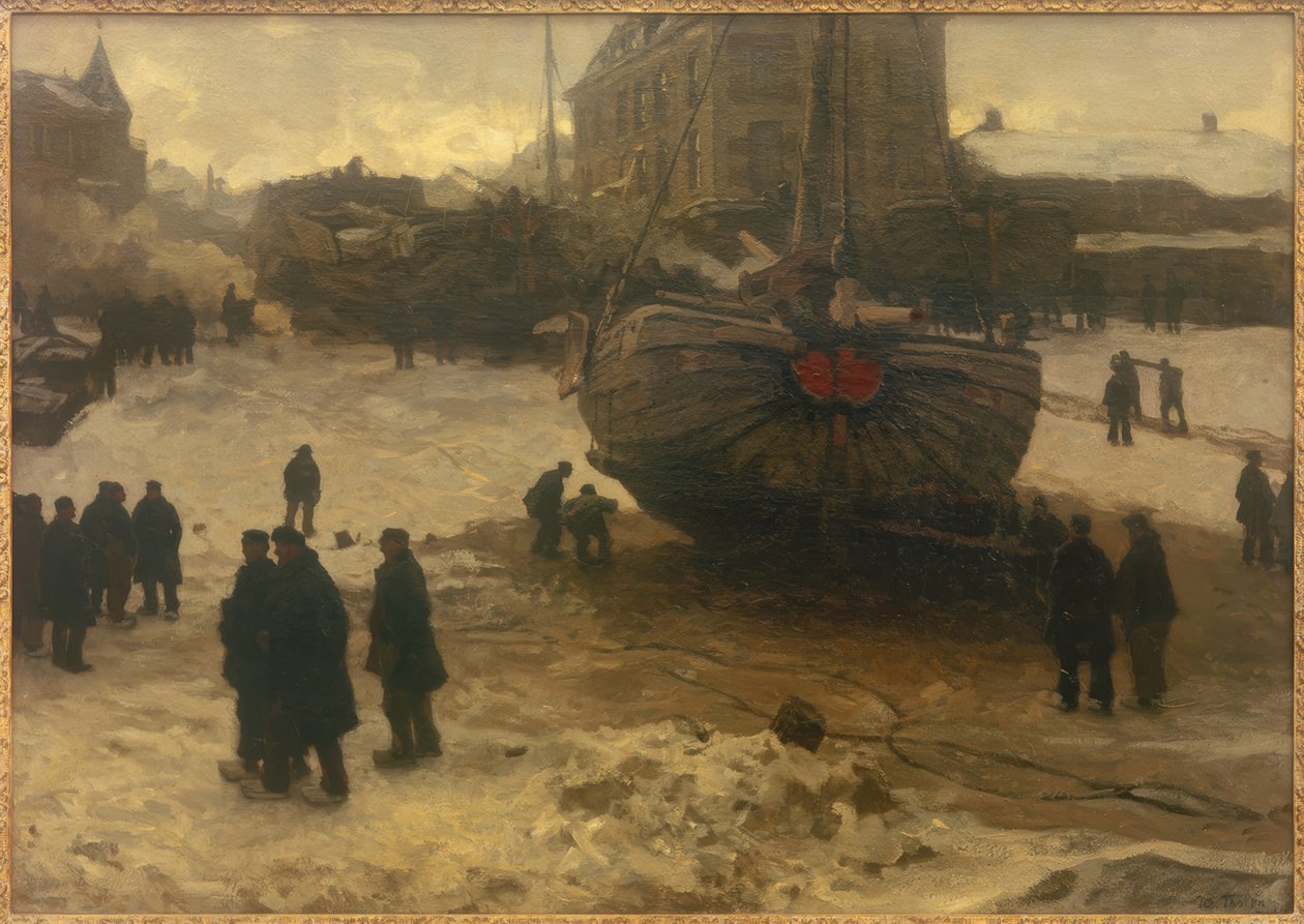Fishing Boats in Scheveningen by Willem Bastiaan Tholen