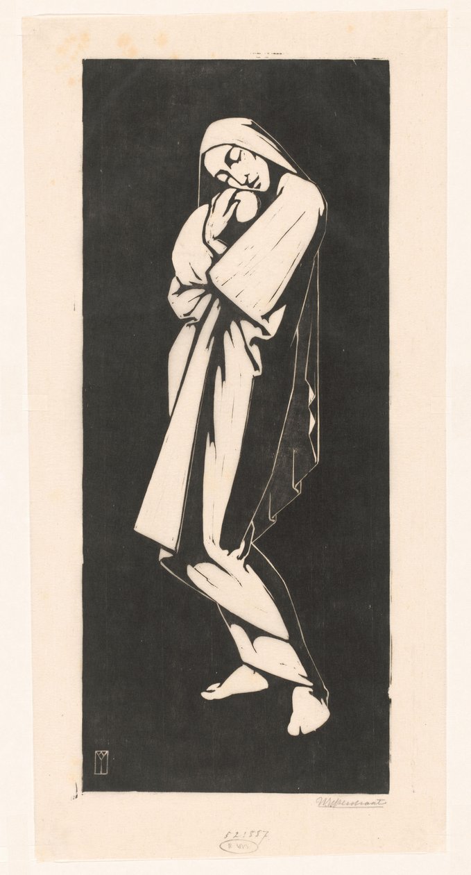 Woman with Child by Willem Bernardus IJzerdraat (signed by artist)