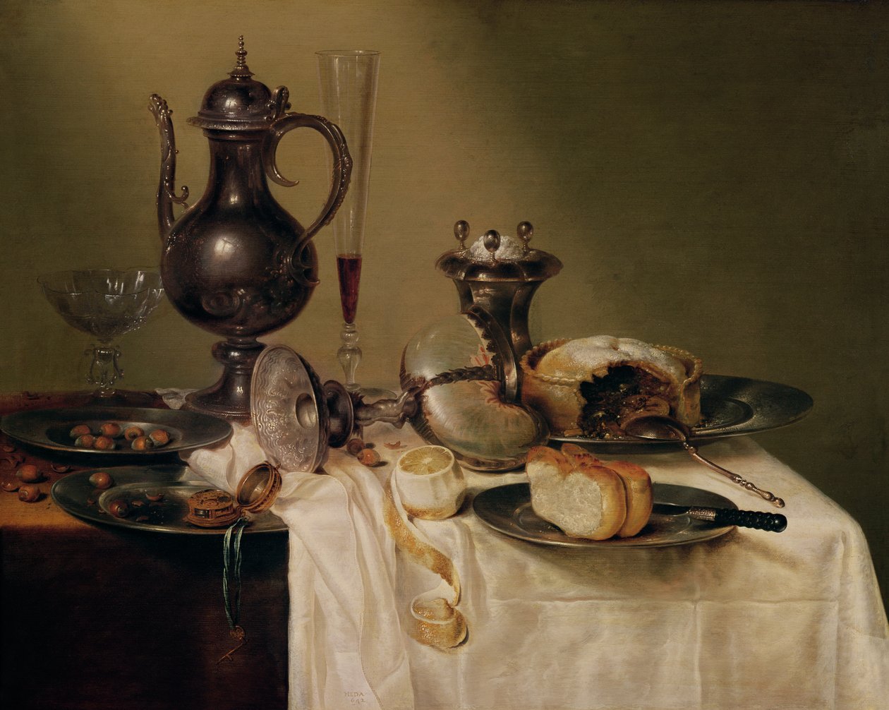 Still Life, 1642 by Willem Claesz. Heda