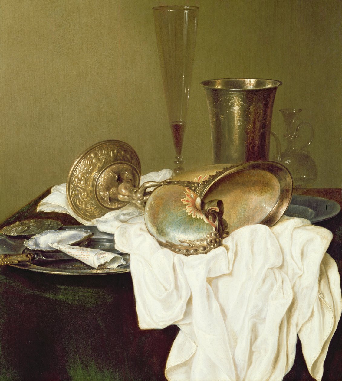 Still Life with a Nautilus Cup by Willem Claesz. Heda