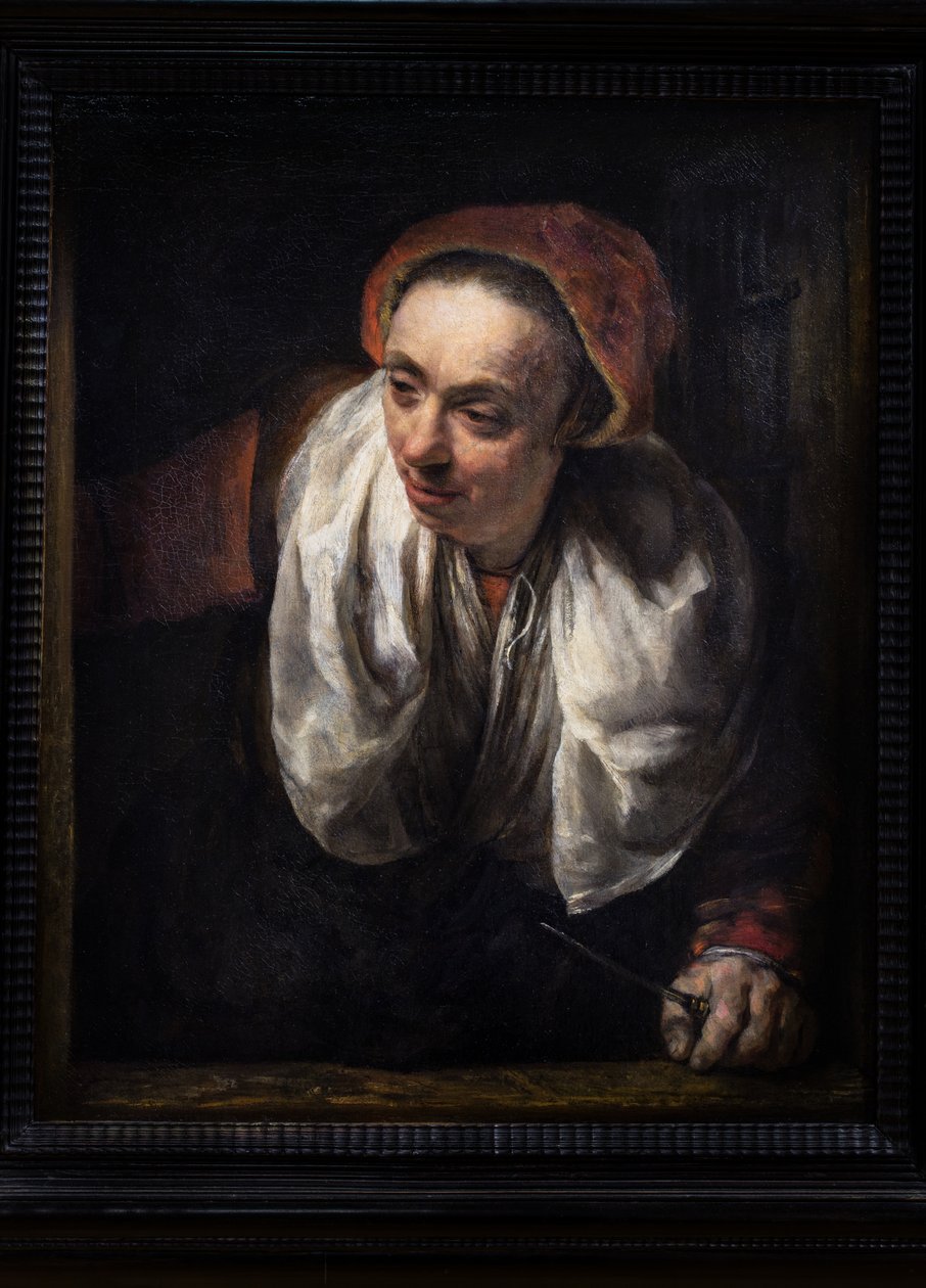 Old Woman at Her Window by Willem Drost