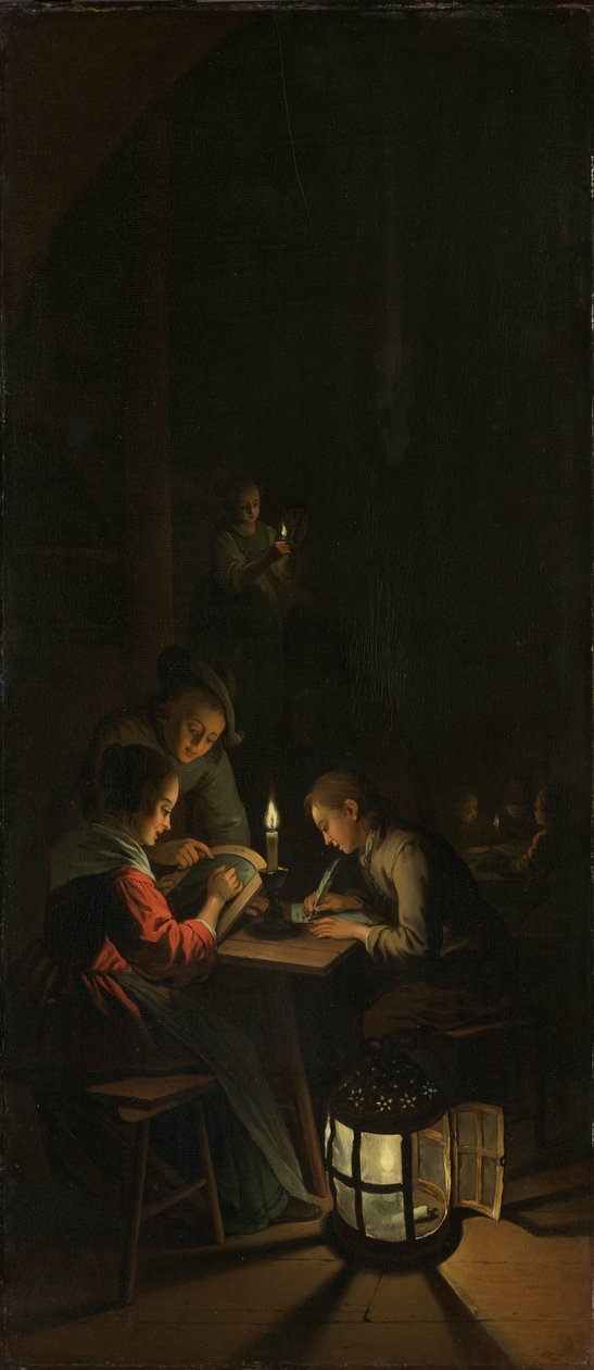 Triptych: Allegory of Art Training by Willem Joseph Laquy