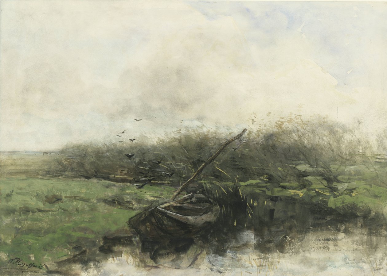 Rowboat in a Ditch by Willem Maris