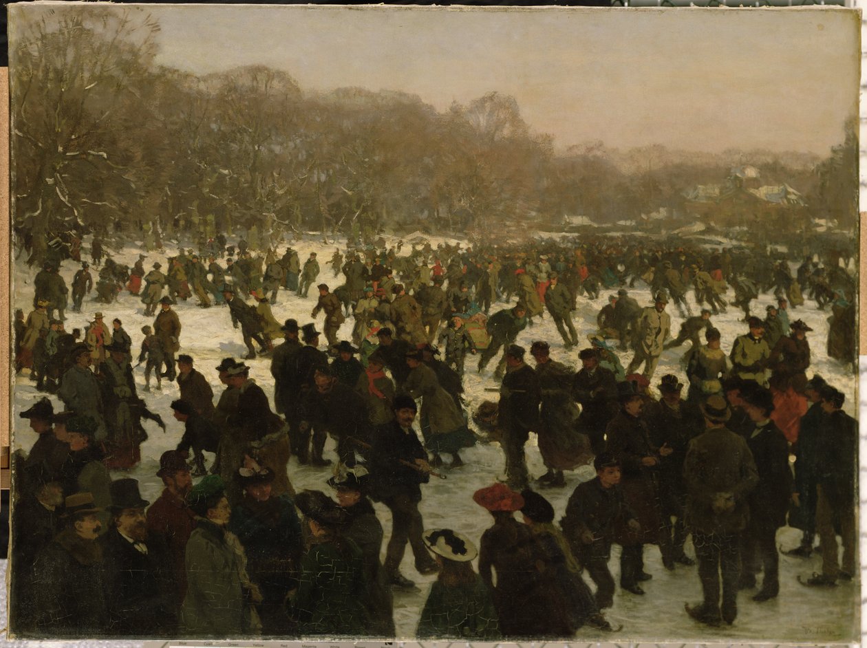 Skating in Haagse Bos by Willem Tholen