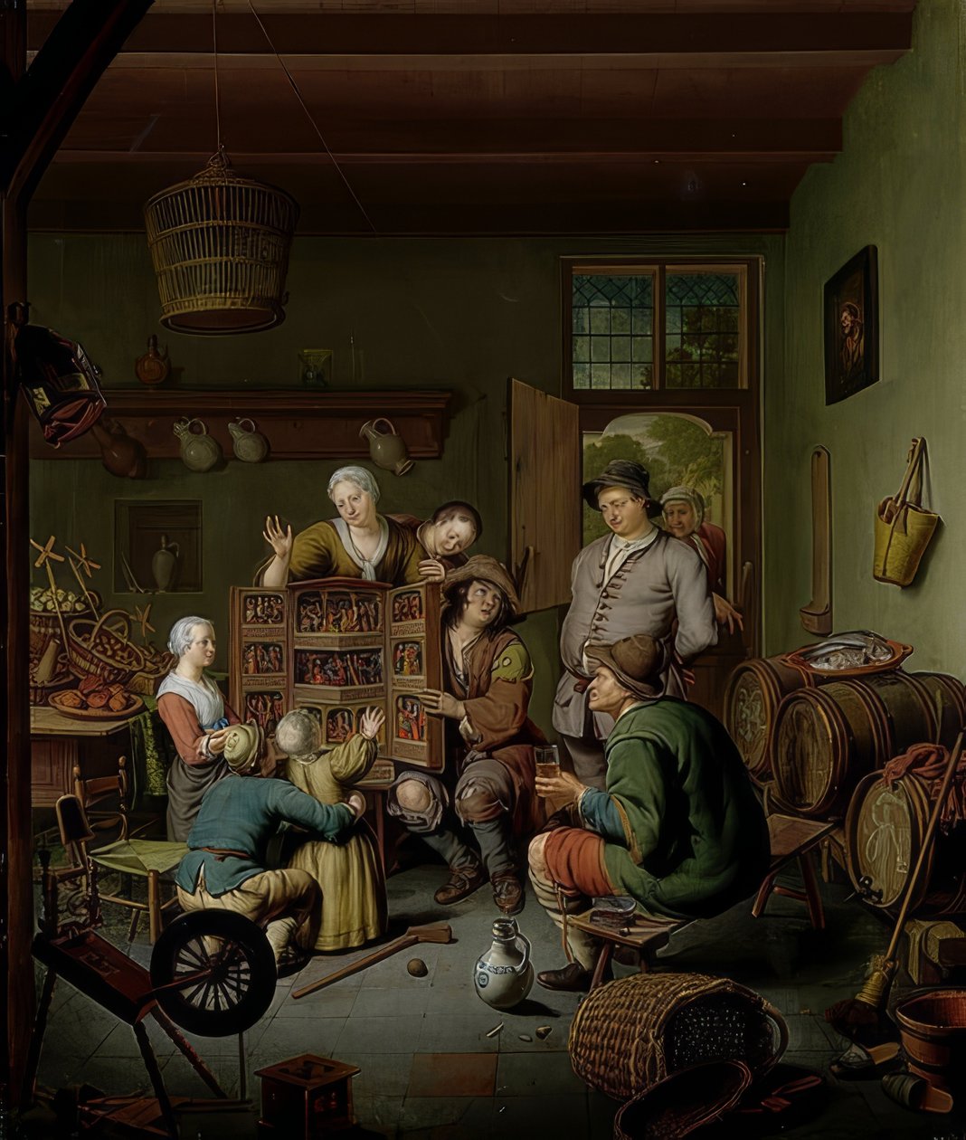 The Curiosity Cabinet (?t Fraay Curieus). 1718 by Willem Van Mieris