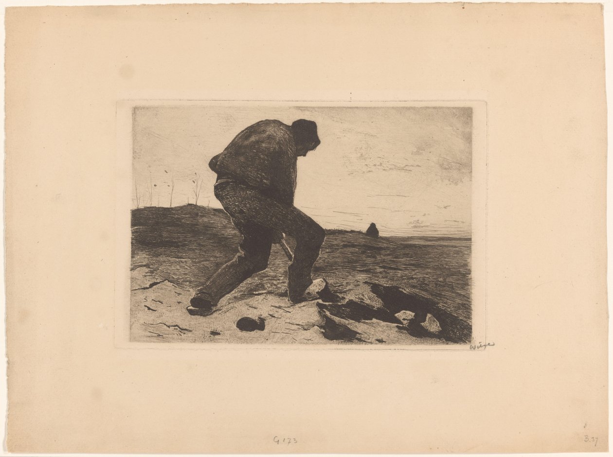 Peat Worker by Willem Witsen (signed by artist)