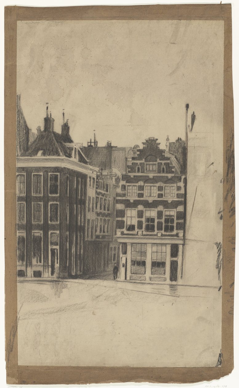 The Halvemaansteeg in Amsterdam by Willem Arnoldus Witsen