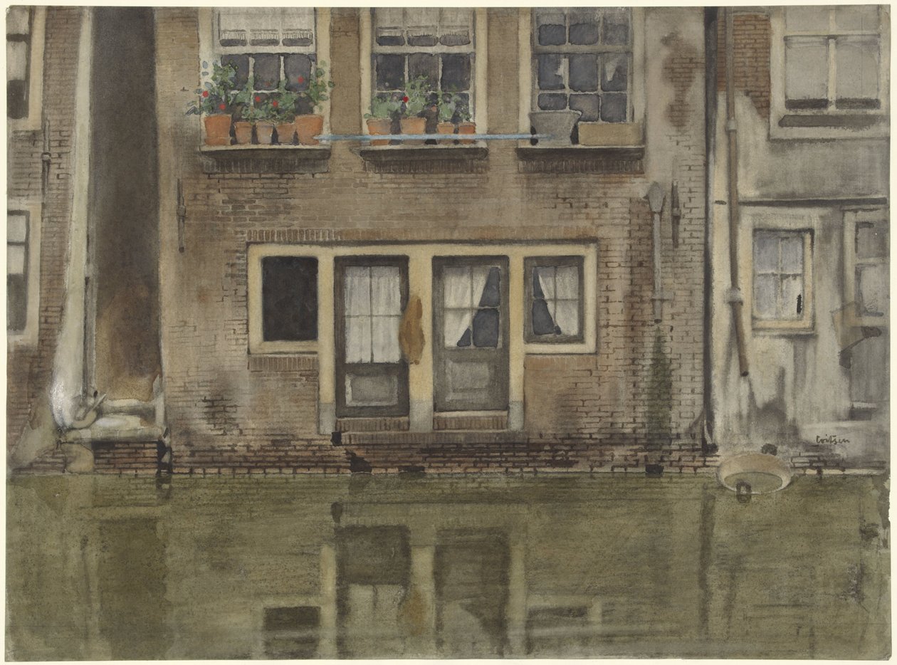 Houses on a Canal in Amsterdam by Willem Arnoldus Witsen
