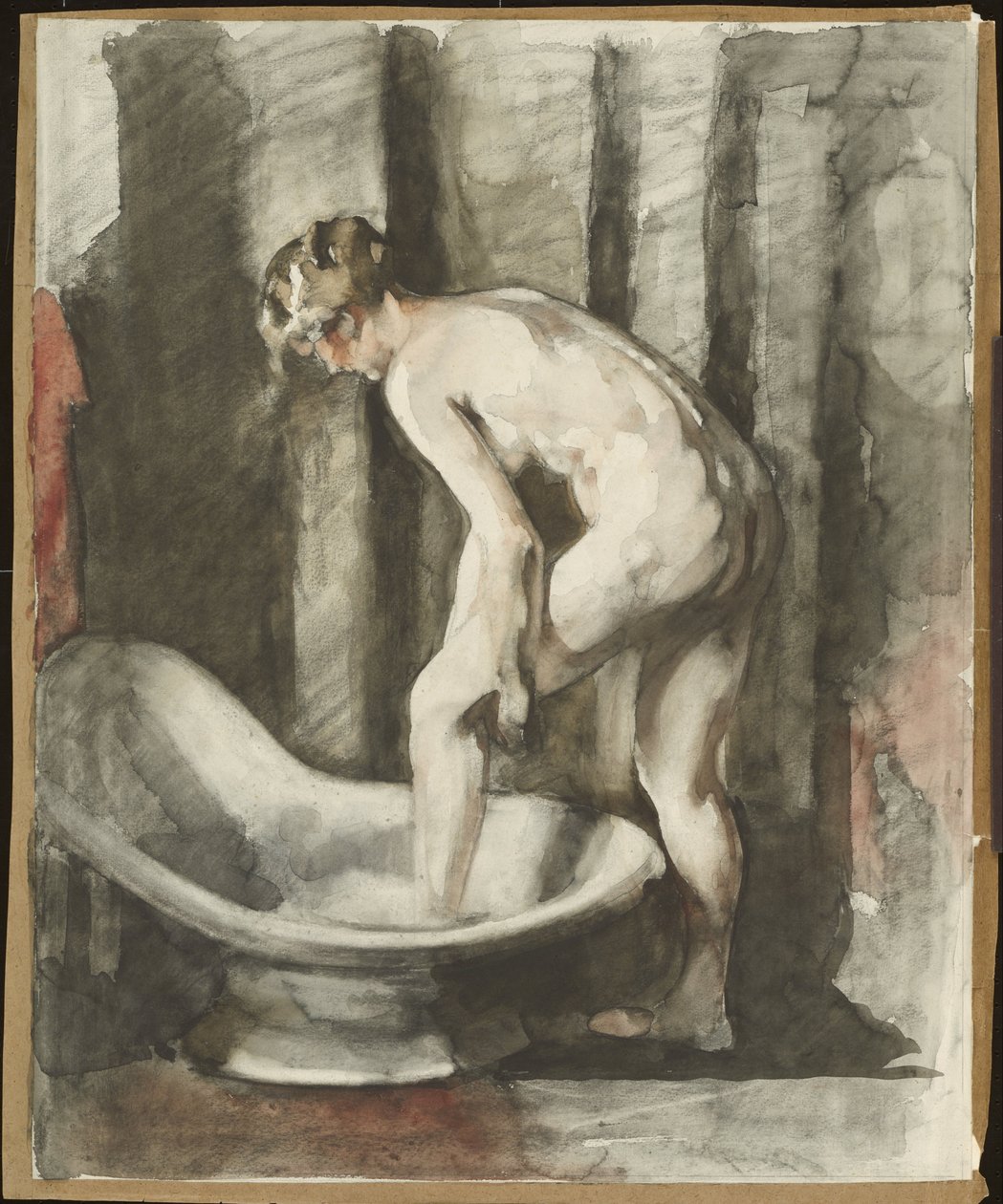 Naked Woman Stepping into Bath by Willem Arnoldus Witsen