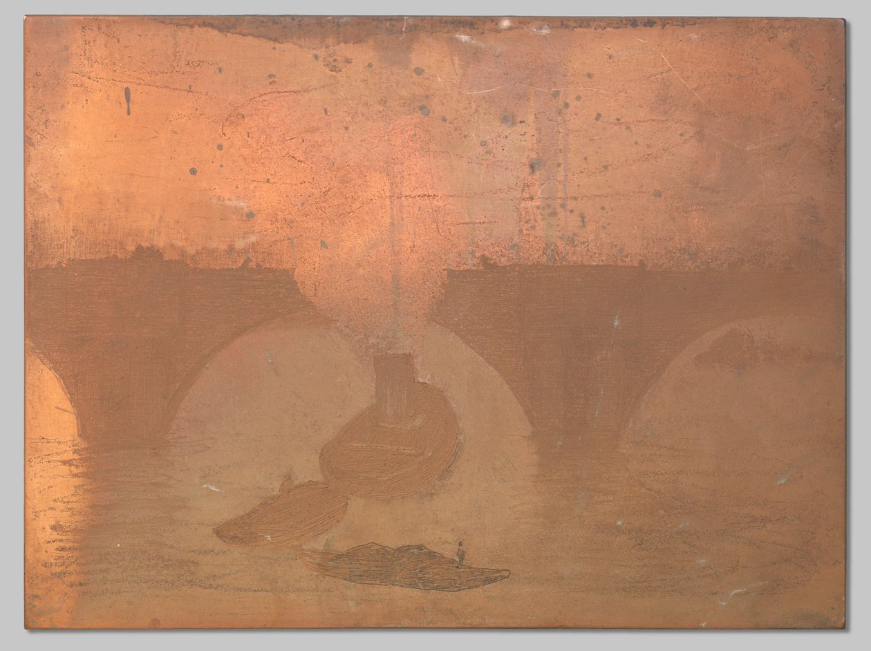 Tugboat in Front of Waterloo Bridge in London by Willem Arnoldus Witsen