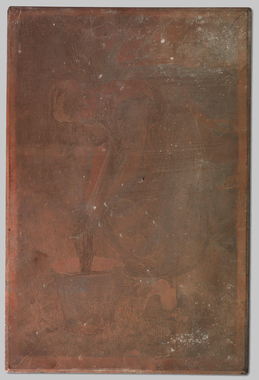 Standing Woman by a Wash Tub by Willem Arnoldus Witsen