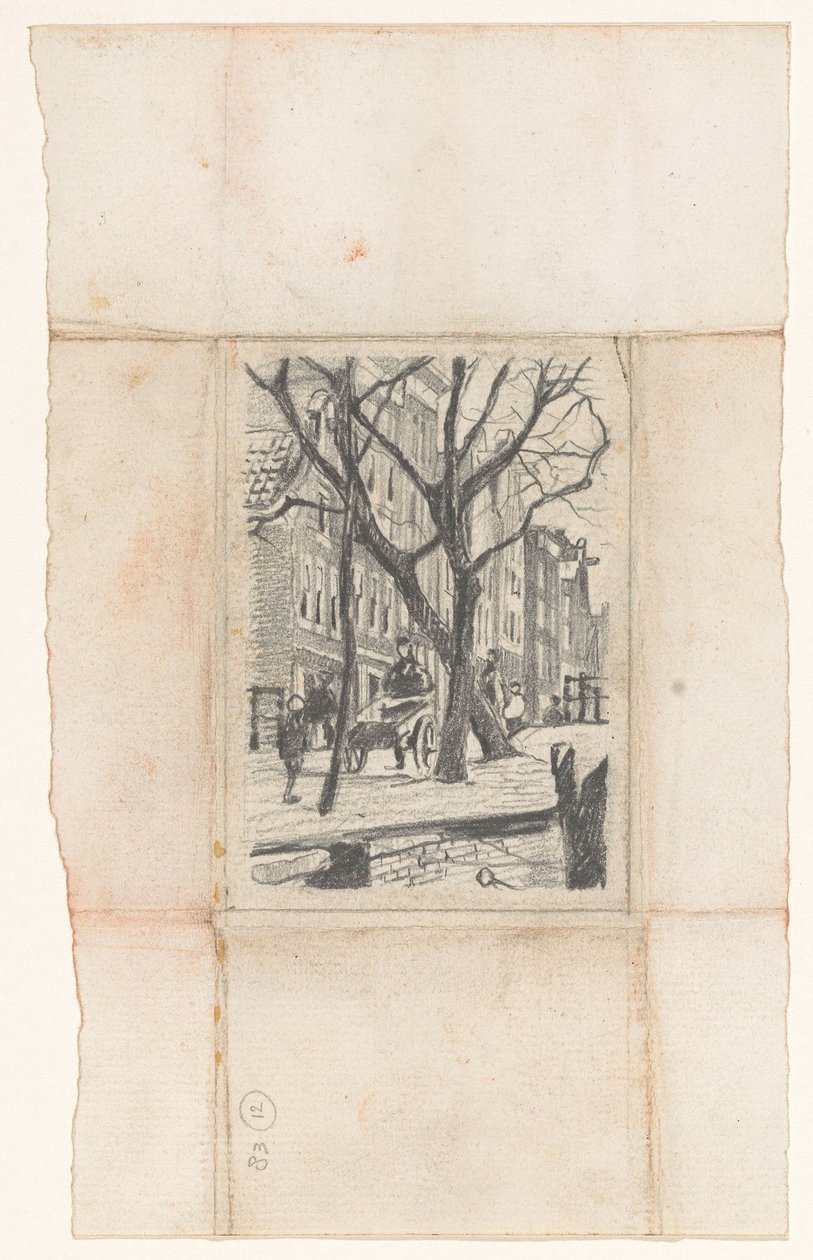 Cityscape in Amsterdam: Rechtboomsloot by Willem Arnoldus Witsen