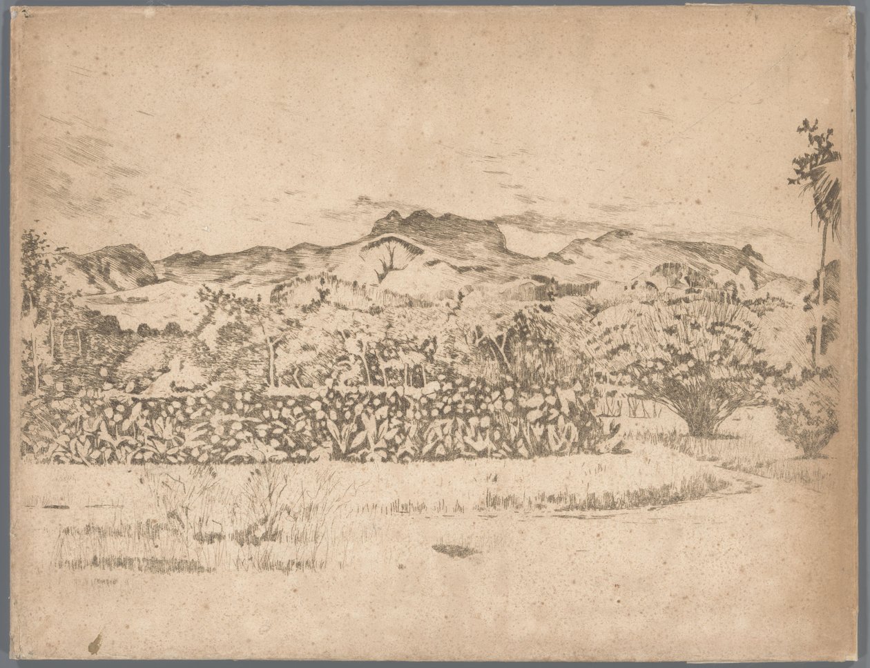 View of the Volcano De Kloet, Gambar by Willem Arnoldus Witsen
