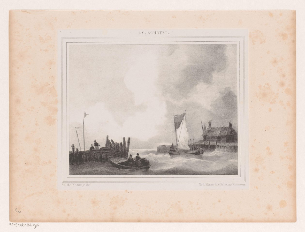 Harbor with Boats by Willem de Koning