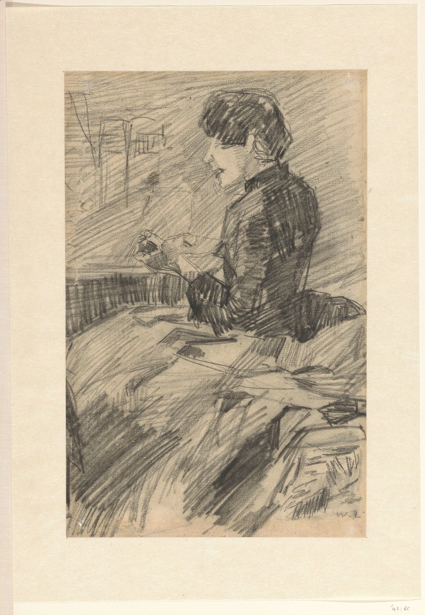 Seated Young Woman, Facing Left by Willem de Zwart