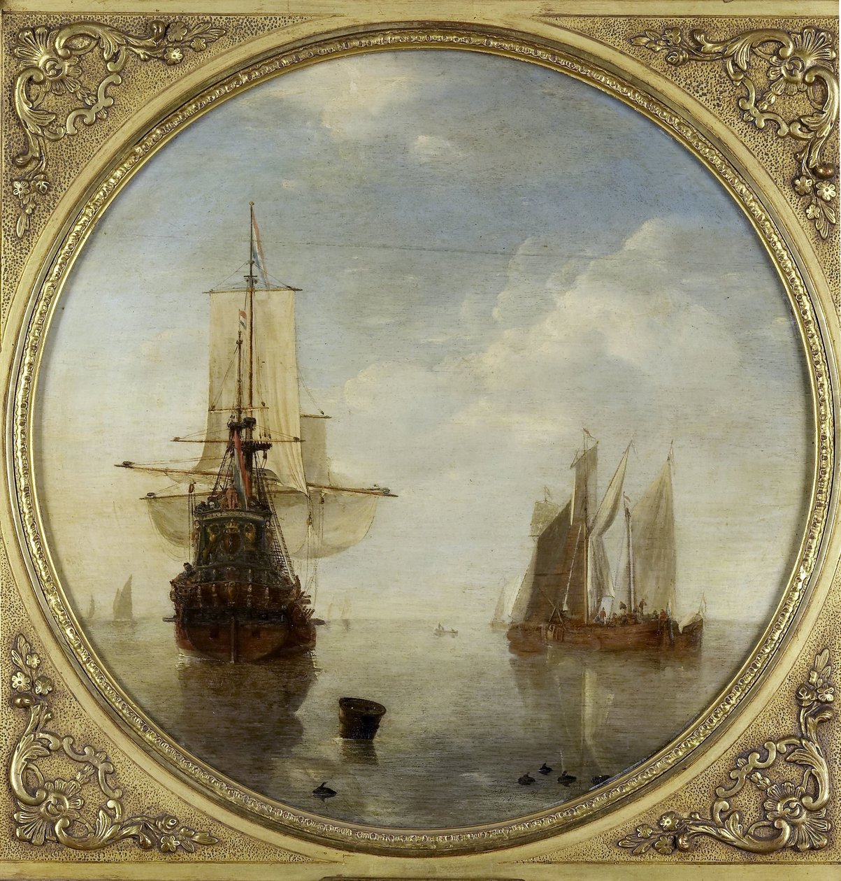 Ships at Anchor by Willem van de Velde (II)